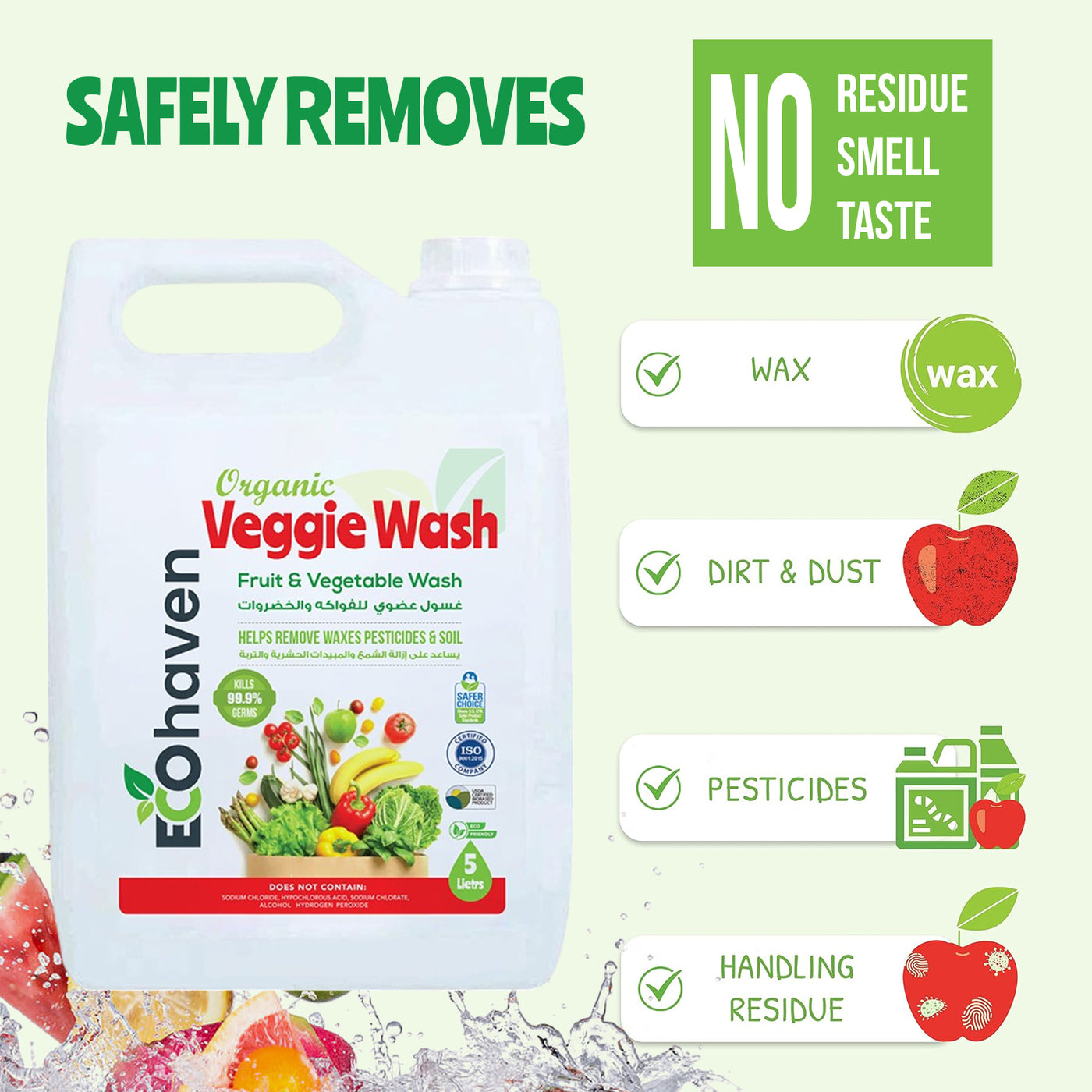 Organic Fruit & Veggie Wash (5Liters)
