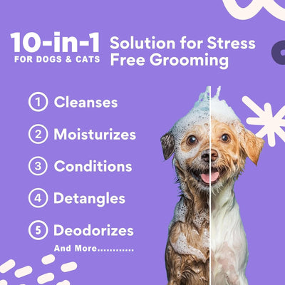 Organic Repairing & Protecting Shampoo & Conditioner for Dogs & Cats – 10 in 1