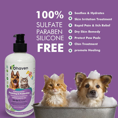 Organic Repairing & Protecting Shampoo & Conditioner for Dogs & Cats – 10 in 1